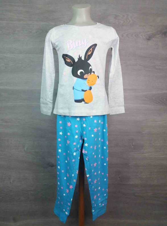 Pijama Bing si Flop gri/albastru