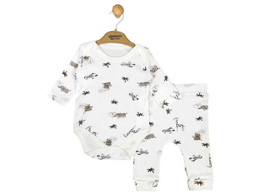 Completo bimbi 2 pezzi – body e pantaloni Zebra