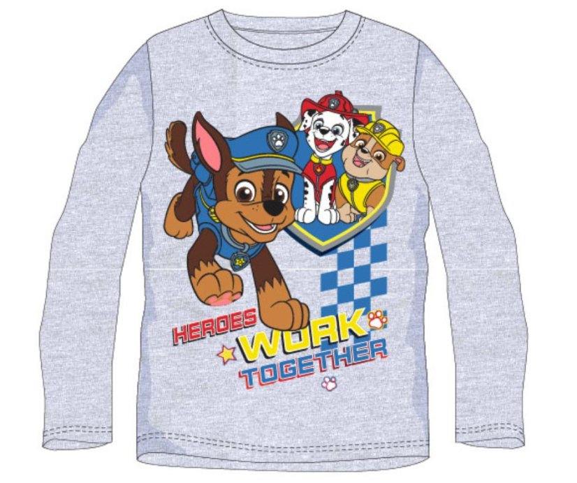 Dětské triko dlouhý rukáv Paw Patrol šedé Dětské triko dlouhý rukáv Paw Patrol šedé