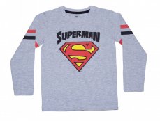Chlapecké tričko dlouhý rukáv Superman šedé
