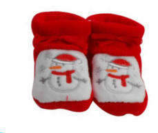 Stivali per neonati Pupazzo di Neve rosso-bianco