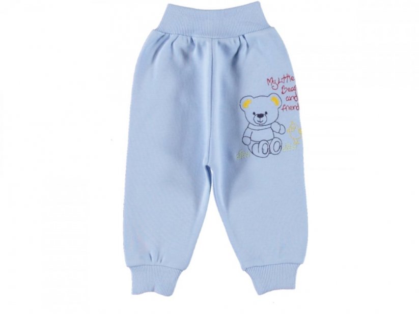 Pantaloni pentru bebeluși Ursuleț | azur