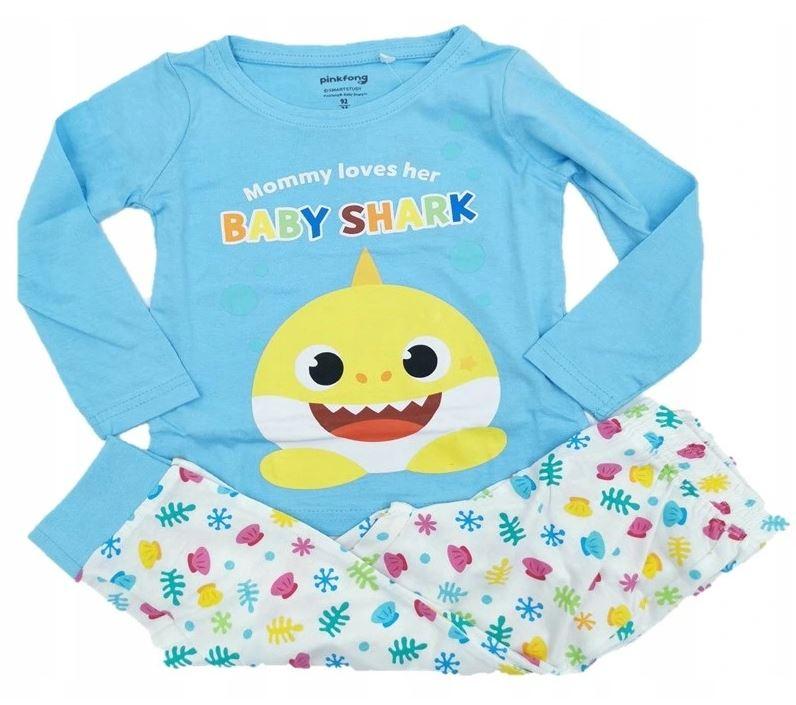 Pijama Baby Shark turcoaz