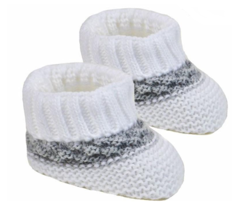 Capáčky Baby bílo-šedé