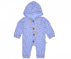 Tutina con cappuccio per neonati blu 74