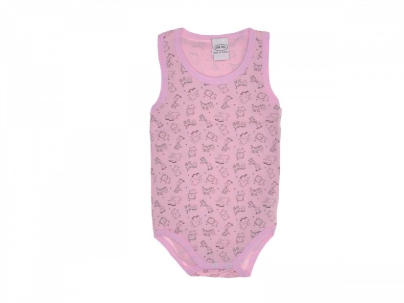 Body bebe fete fără mâneci roz Zoo