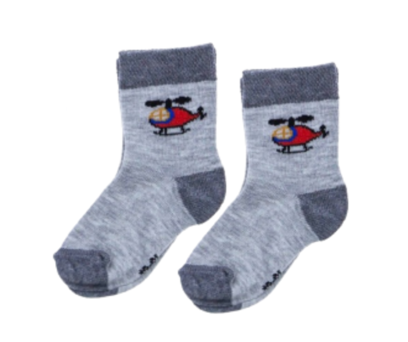 Calzini per bambino Elicottero grigio 12-24 m