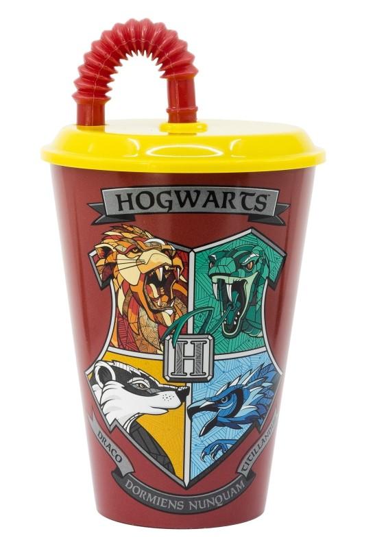 Bicchiere con cannuccia Harry Potter