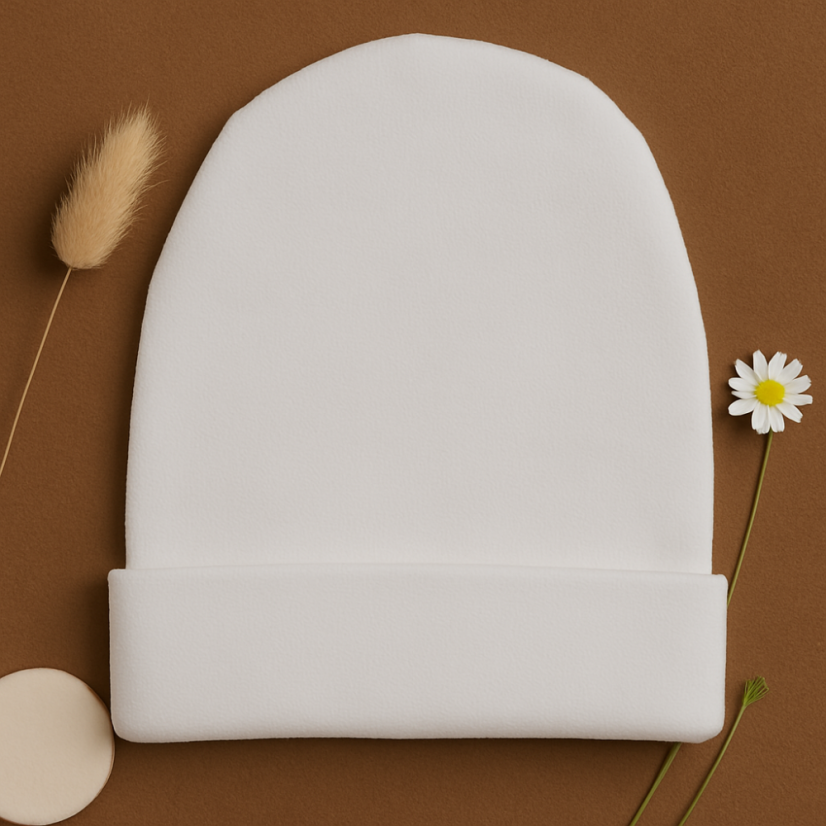 Cuffietta bianco per neonati Baby - Taglia: 68