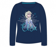 Dievčenské tričko dlhý rukáv tm. modré Frozen
