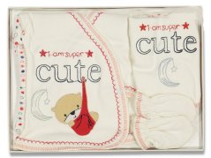 Set 5 piese haine pentru bebe Cute alb-rosu 56