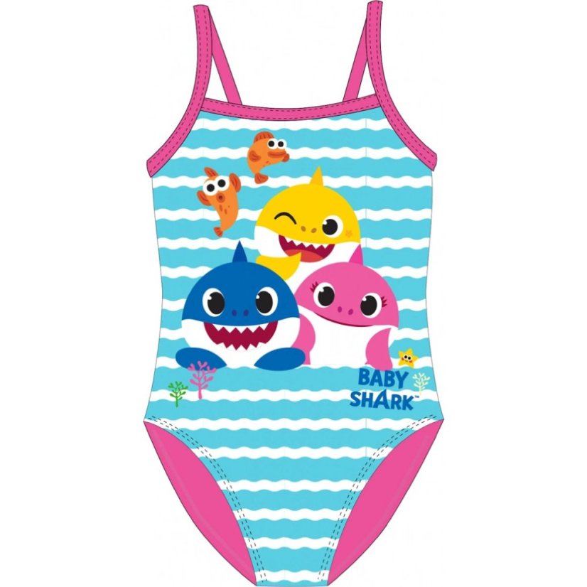 Dívčí jednodílné plavky Baby Shark