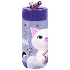 Láhev na pití Kočička 330 ml s výklopným pítkem