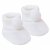 Kojenecké botičky capáčky s bambulí bílé