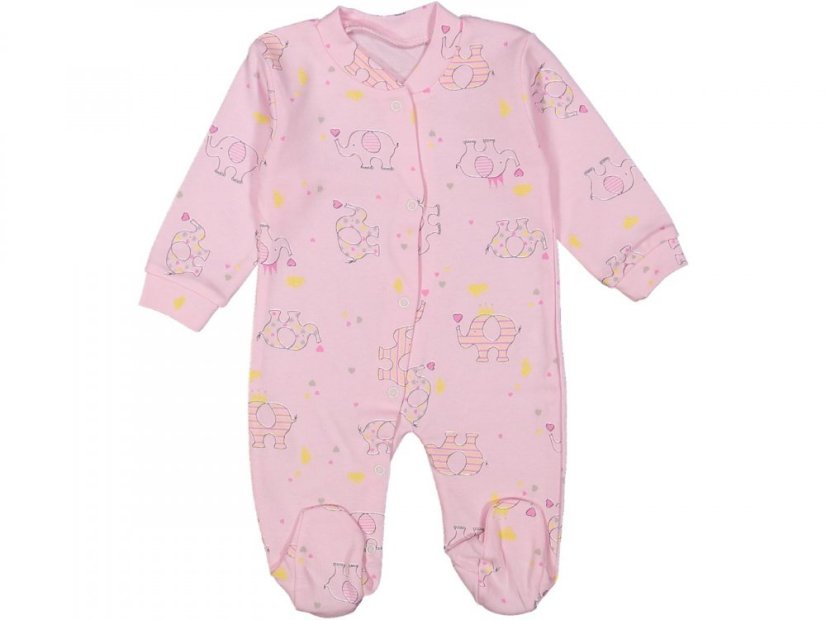 Salopetă bebe Elefant roz 56/62