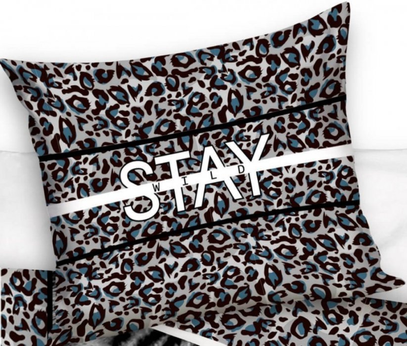 Lenjerie de pat din bumbac copii Leopard | 140 × 200 cm