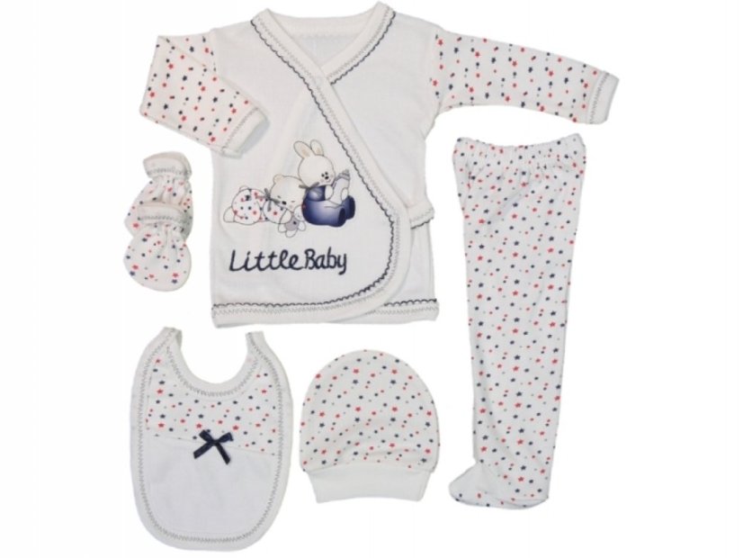 5 dílná kojenecká souprava Little Baby navy 56