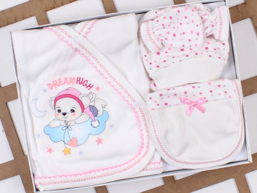 Set prima nascita Dream bianco-rosa 56