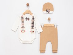 Rabbit set de 3 piese – body, pantaloni și căciuliță