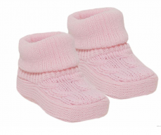 Botosei pentru bebelusi roz cu model
