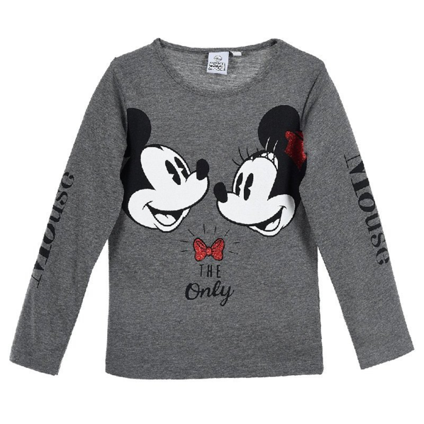 Dívčí tričko dlouhý rukáv Minnie šedé 116