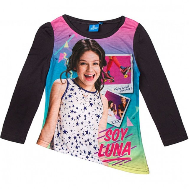 Tričko s dlouhým rukávem Soy Luna tm. šedé 116