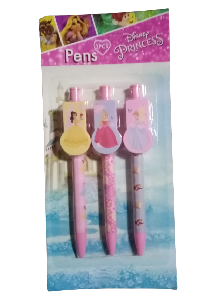 Set di penne Disney Princess 3 pezzi