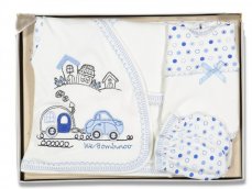 Set 5 pezzi per neonati Auto bianco-blu 56