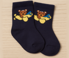 Kojenecké ponožky modré Bear 0/6 m