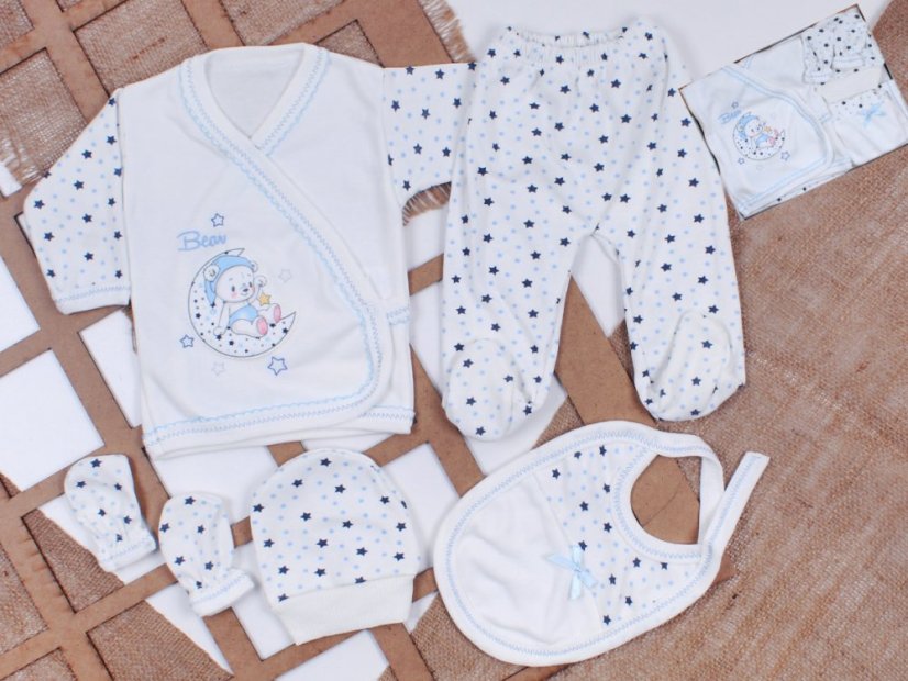 Set 5 piese pentru bebelusi Bear alb-roz 56