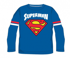 Dětské tričko dlouhý rukáv Superman modré