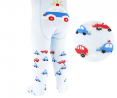 Dětské bavlněné punčocháče sv. modré Cars