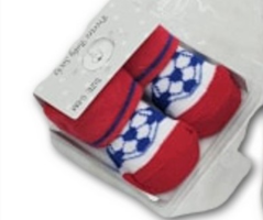 Kojenecké ponožky Fotbal červenobíle