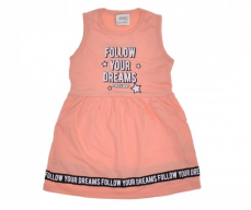 Dívčí šaty lososové Dreams 104