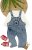 Set din 2 piese – tricou și pantaloni din denim cu bretele Șoricel