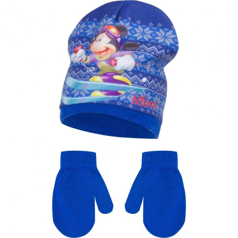 Chlapčenská čiapka Mickey modrá 48