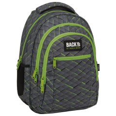 Školní batoh 3komorový 26 l  - 42 × 30 × 20 cm šedo-zelený