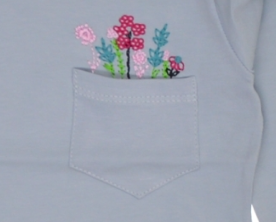 Maglietta a manica lunga per bambina Fiori | grigio
