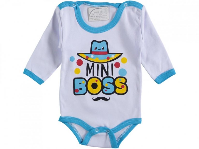 Dojčenské body s dlhým rukávom Mini Boss
