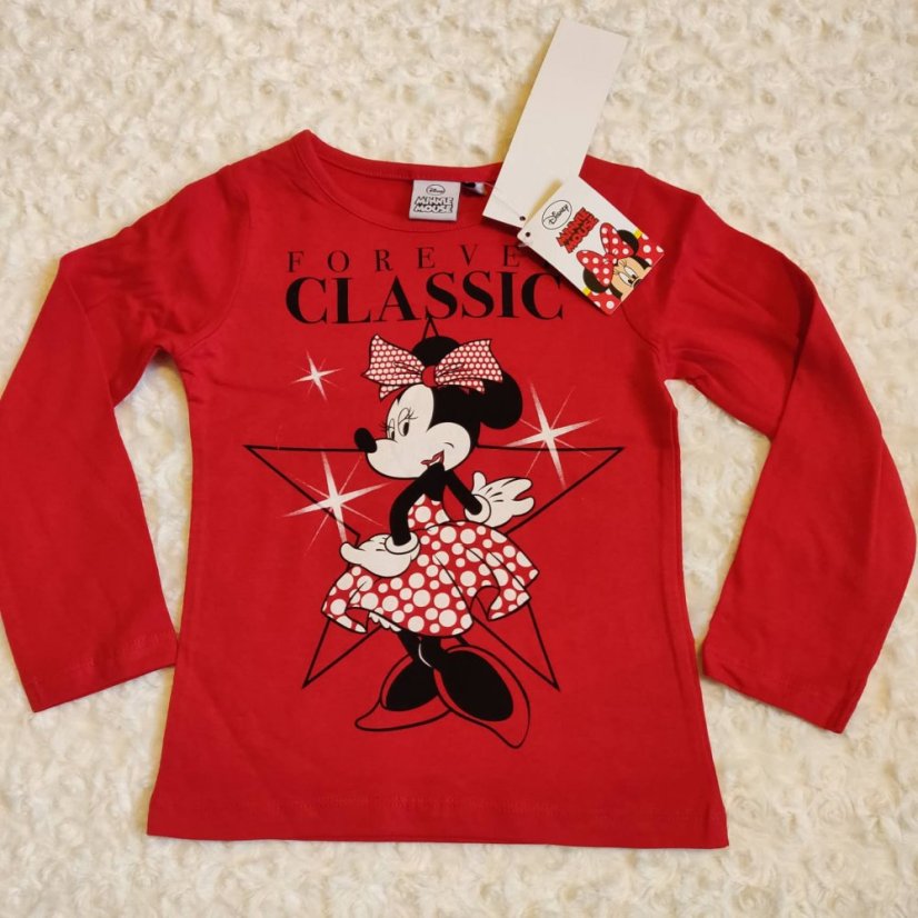 Dívčí tričko dlouhý rukáv Minnie šedé 116
