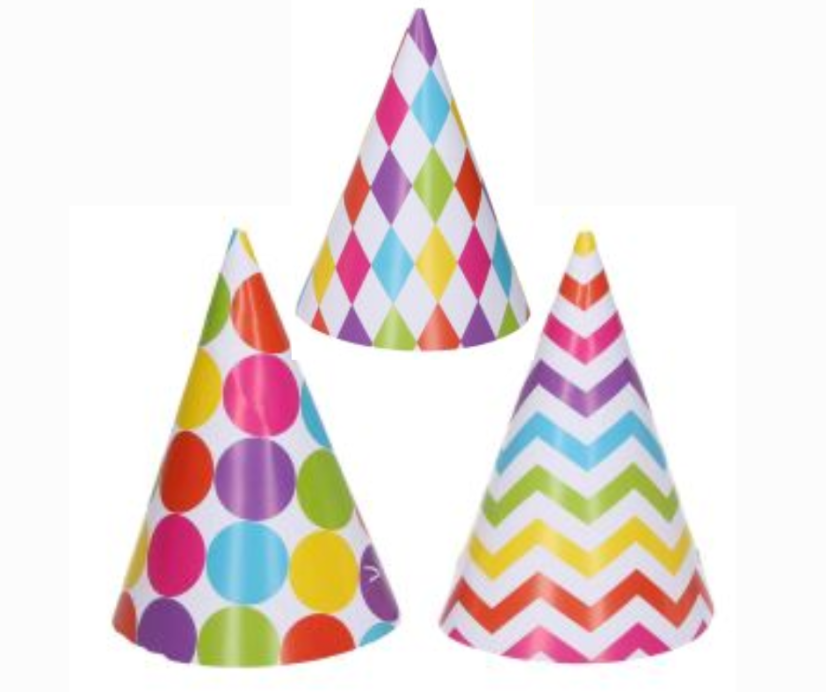 Cappellini da festa MIX 15 cm, 6 pz