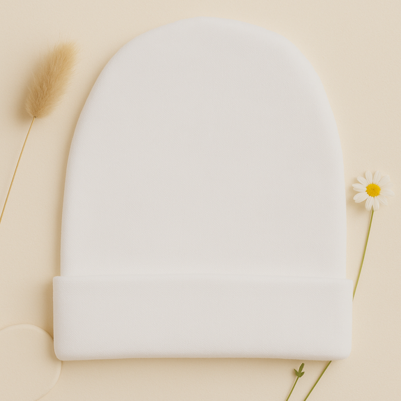 Cuffietta bianco per neonati Baby