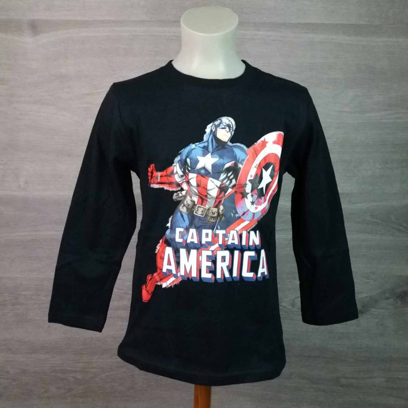 Chlapčenské tričko dl.rukáv Avengers čierne 92