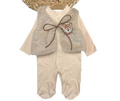 Completo per bambini in 2 pezzi – tutina e gilet Cerbiatto