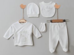 Set 5 pezzi vestiti per neonati Coniglio bianco 56