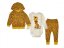 Set di 3 pezzi per bambini felpa, pantaloni, body Giraffa