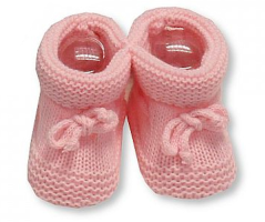 Botosei cu fundita pentru bebelusi roz