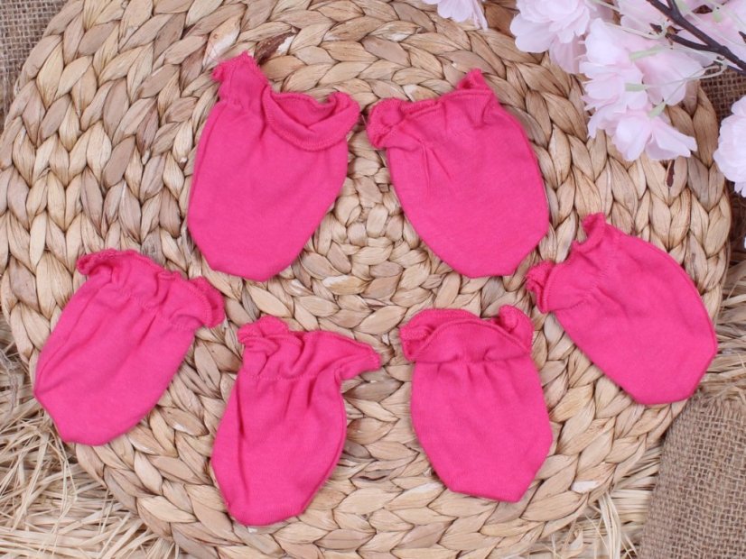 Dojčenské rukavičky fuchsia