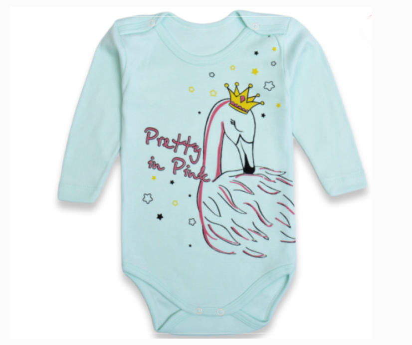 Body per neonato Cigno mint