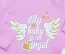 3D kojenecká souprava Angels růžová 74